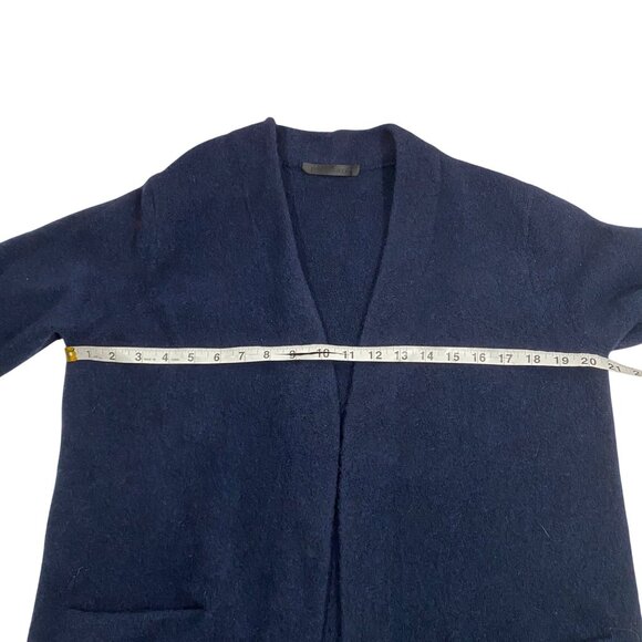 Jenni Kayne Womens Navy Wool Yak Blend open front Cardigan sweater S quiet luxur - Picture 7 of 9